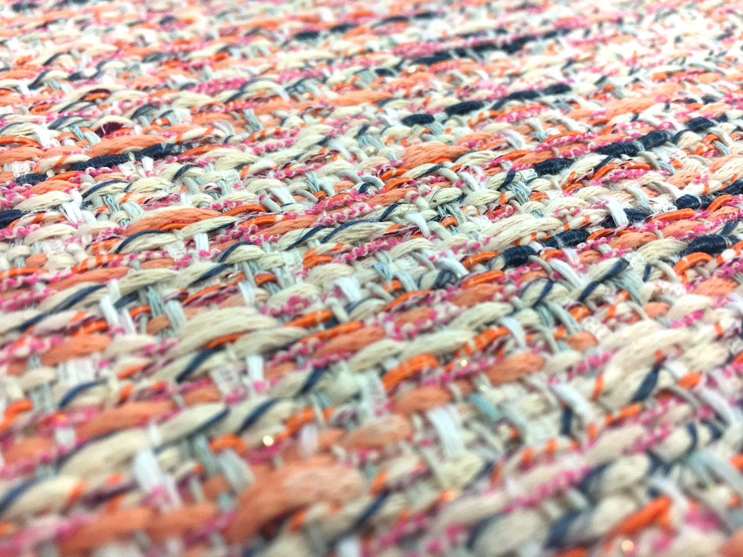 Lesage Cotton Blend Tweed in Cantaloupe 1