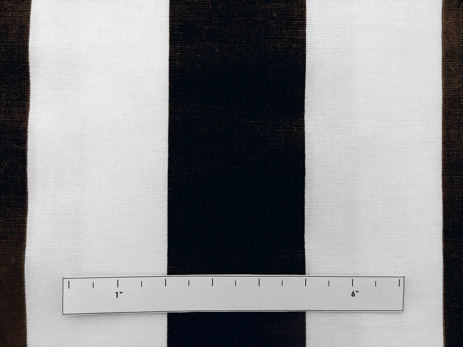 Cotton Canvas 3" Stripe in Espresso And White1