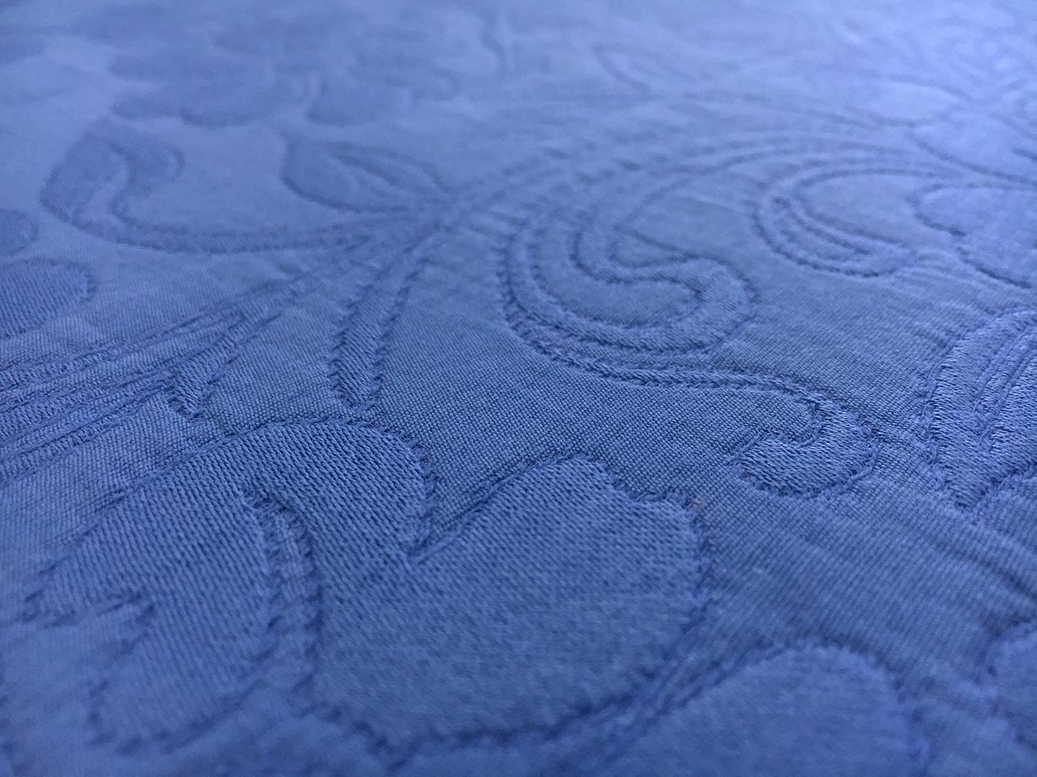 Italian Cotton Blend Floral Brocade in Periwinkle2