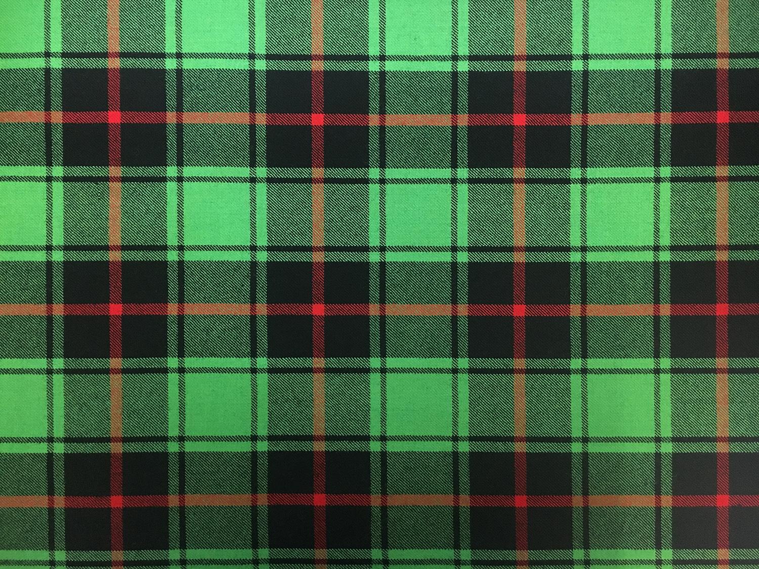 Italian Virgin Wool Tartan Plaid in Emerald