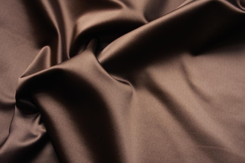 Armani Triacetate Stretch Satin in Chocolate Brown