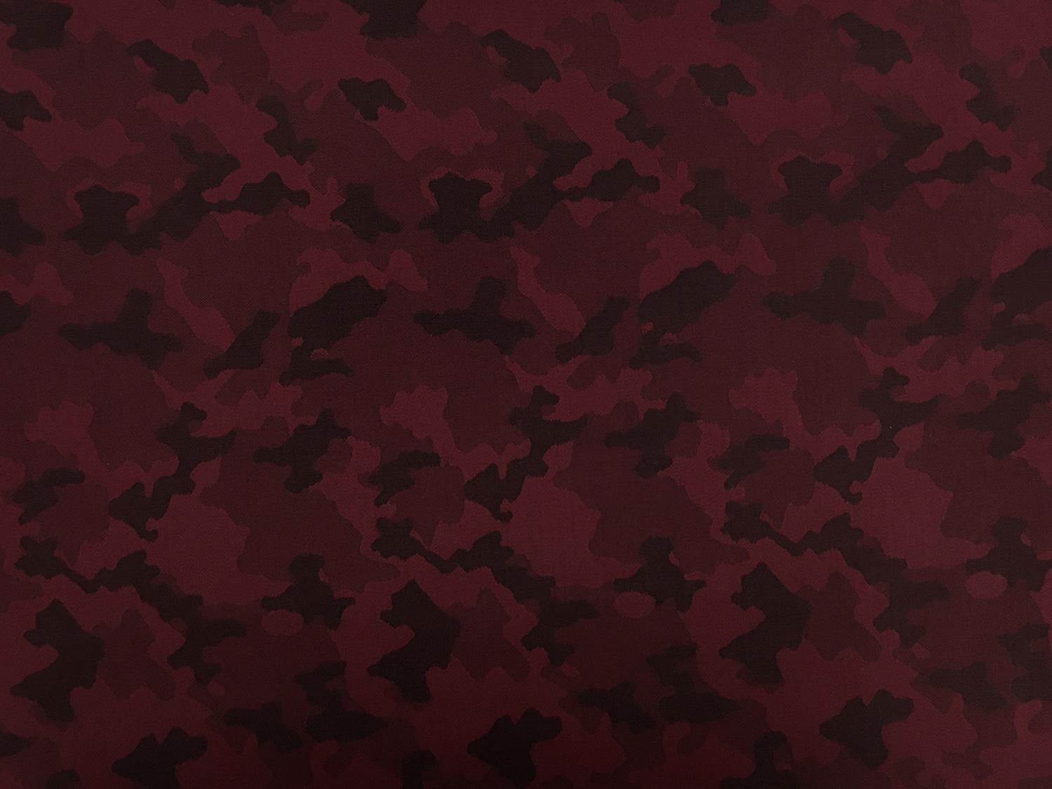 Italian Wool Camouflage Jacquard Suiting in Wine0