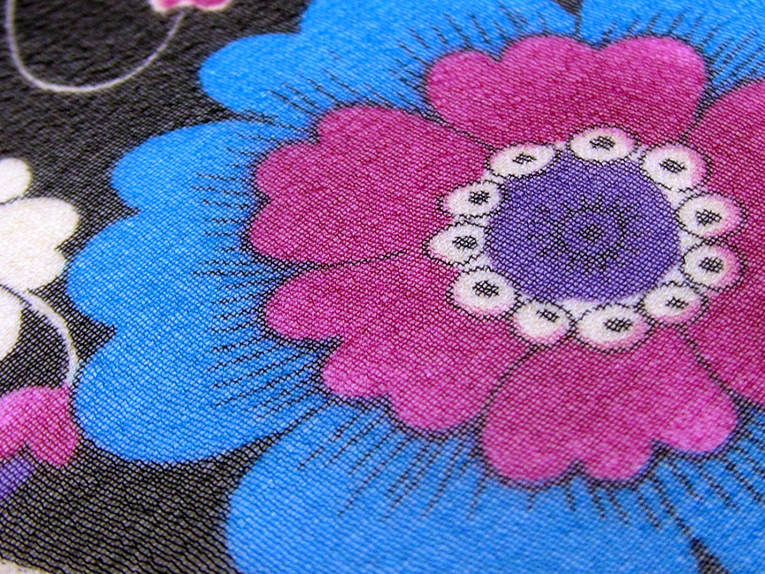 Printed Silk Chiffon with Vibrant Illustrated Florals2