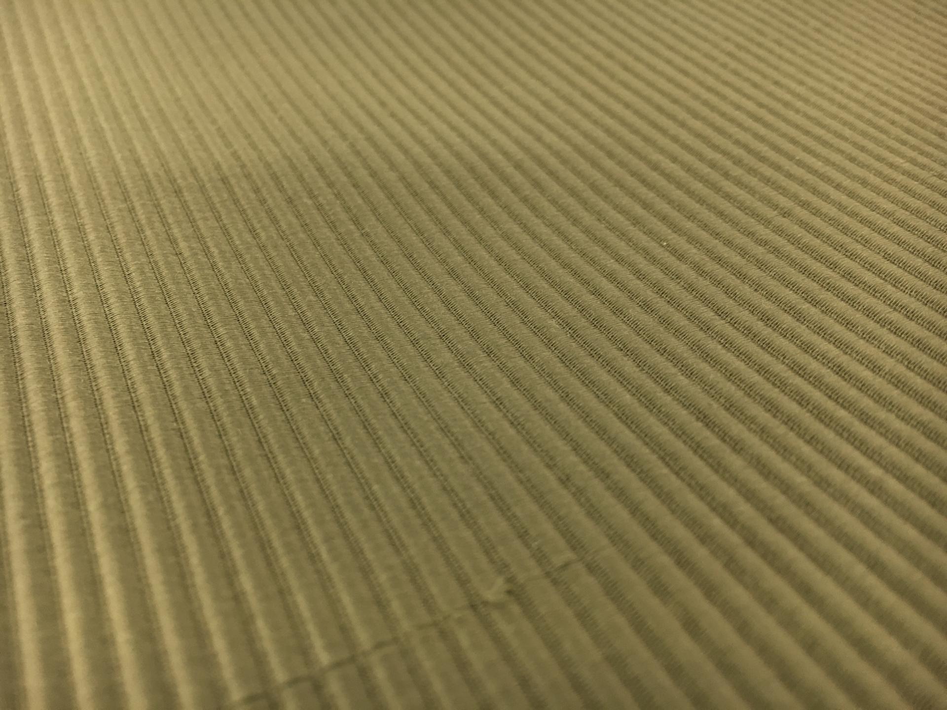 Italian Cotton and Acetate Ottoman in Light Olive2
