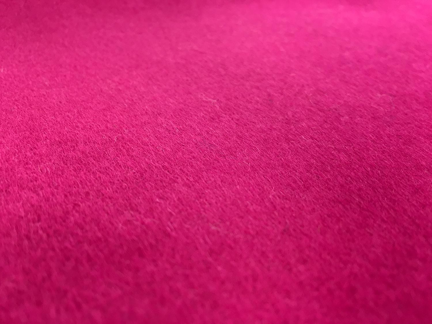 Virgin Wool Coating in Fuchsia