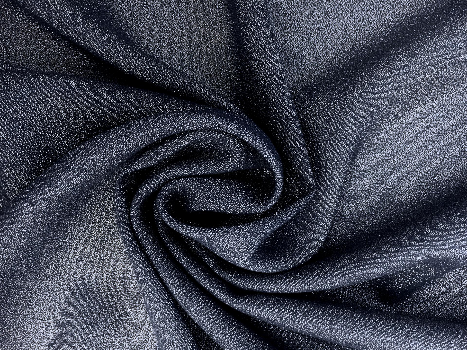 Lightweight Silk Blend Metallic Crepe0