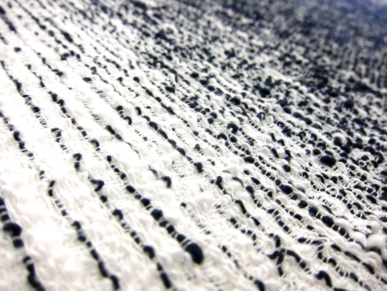 Stretch Cotton Blend Tweed (in Black/Navy)2