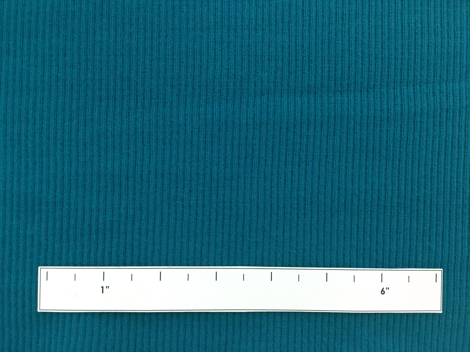 Virgin Wool Rib Knit inTurquoise1