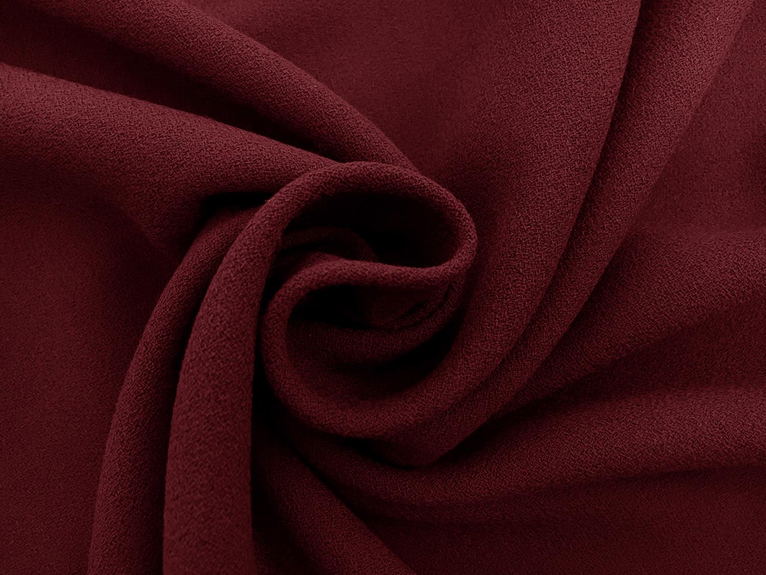 Italian Wool Crepe in Bordeaux Scuro1