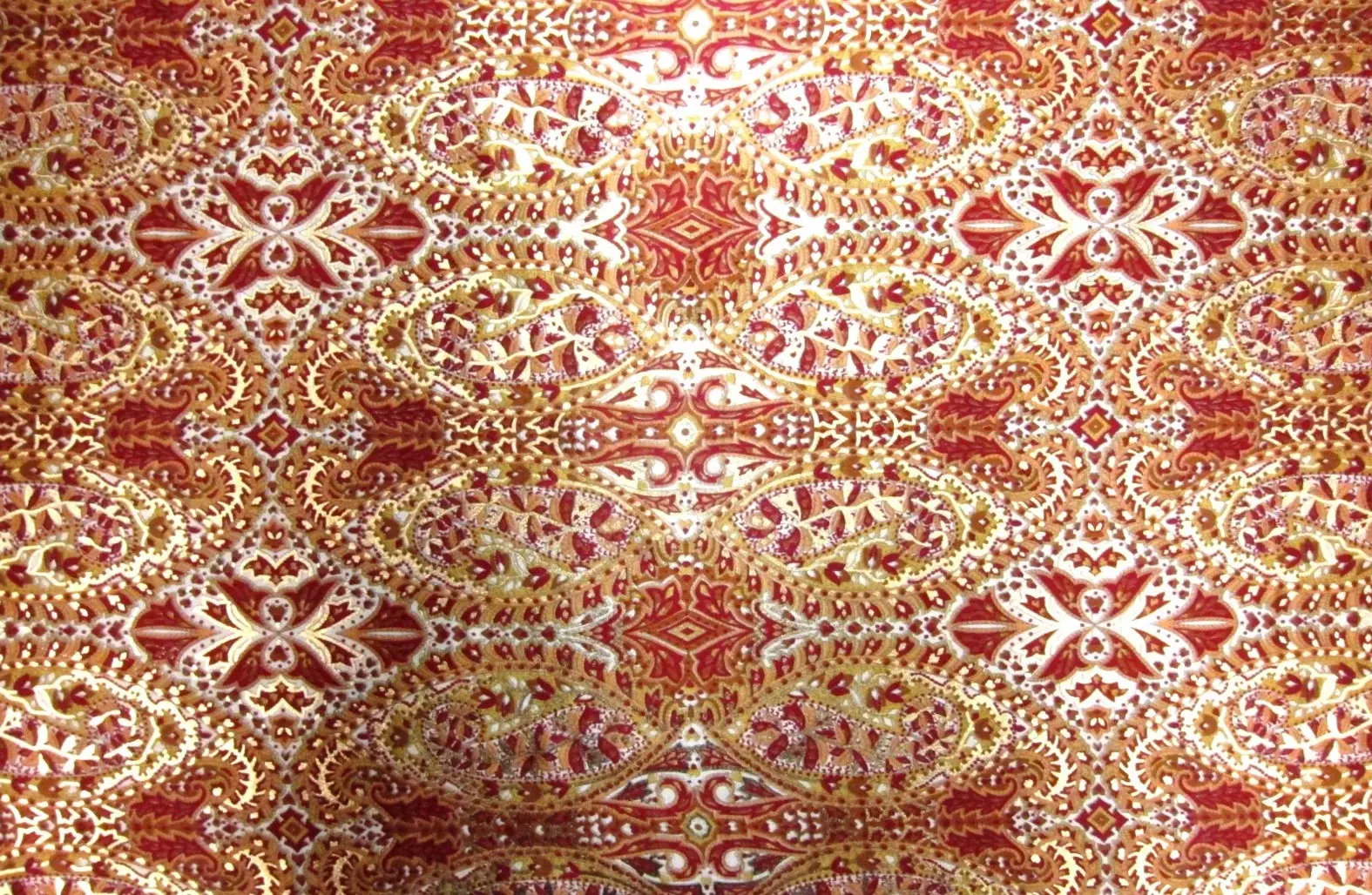 Printed Metallic Silk Charmeuse0