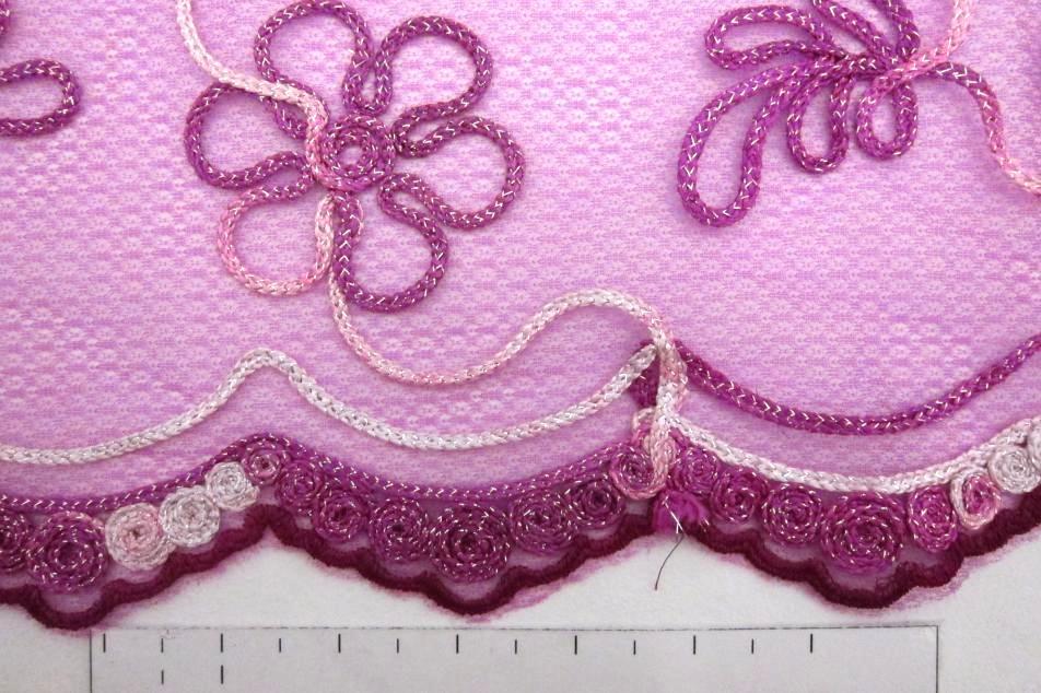 Metallic Ribbon Embroidered Souffle1