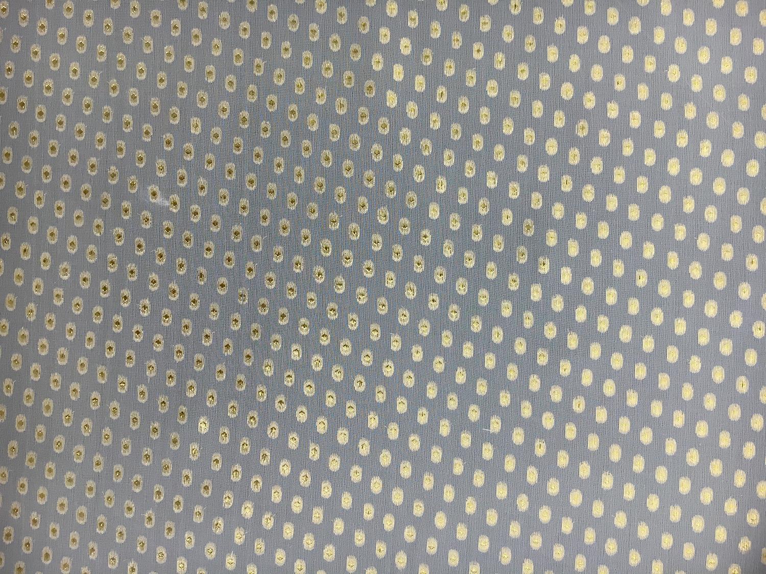 Silk Chiffon with Metallic Aspirin Dots1