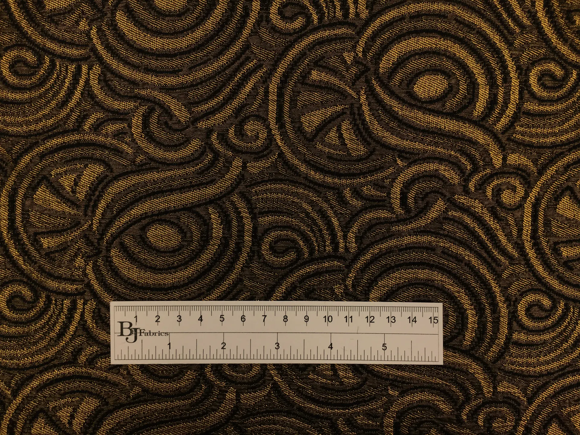 Gold Metallic Brocade with Swirls 1