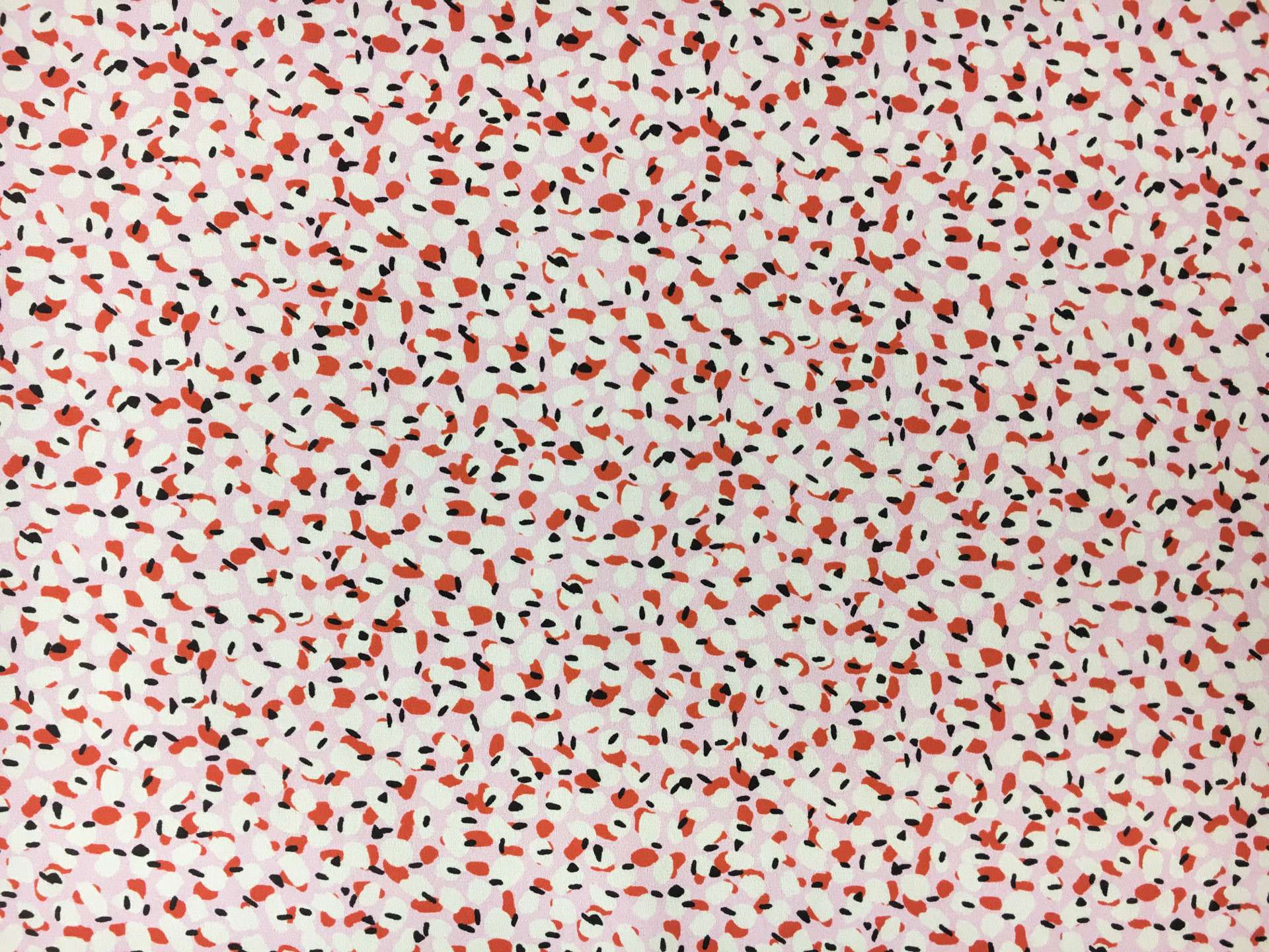 Printed Silk Satin Georgette with Irregular Dots0