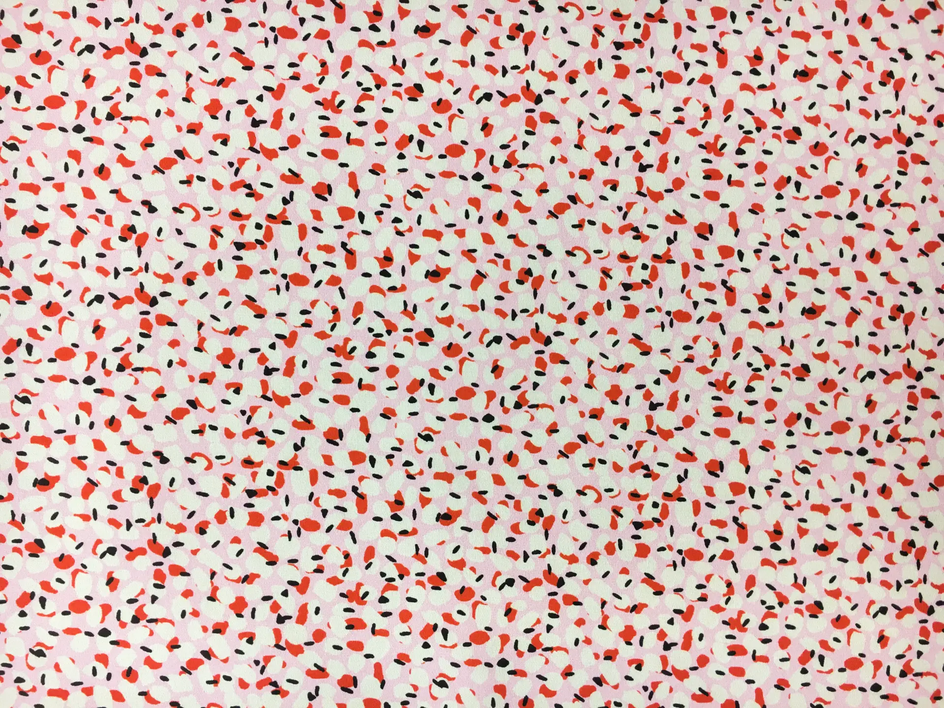 Printed Silk Satin Georgette with Irregular Dots0