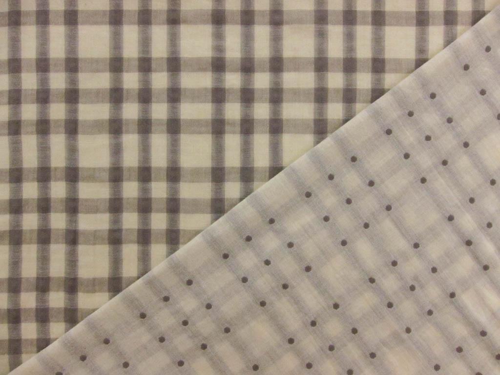 Japanese Woven Plaid Double Layer Gauze0