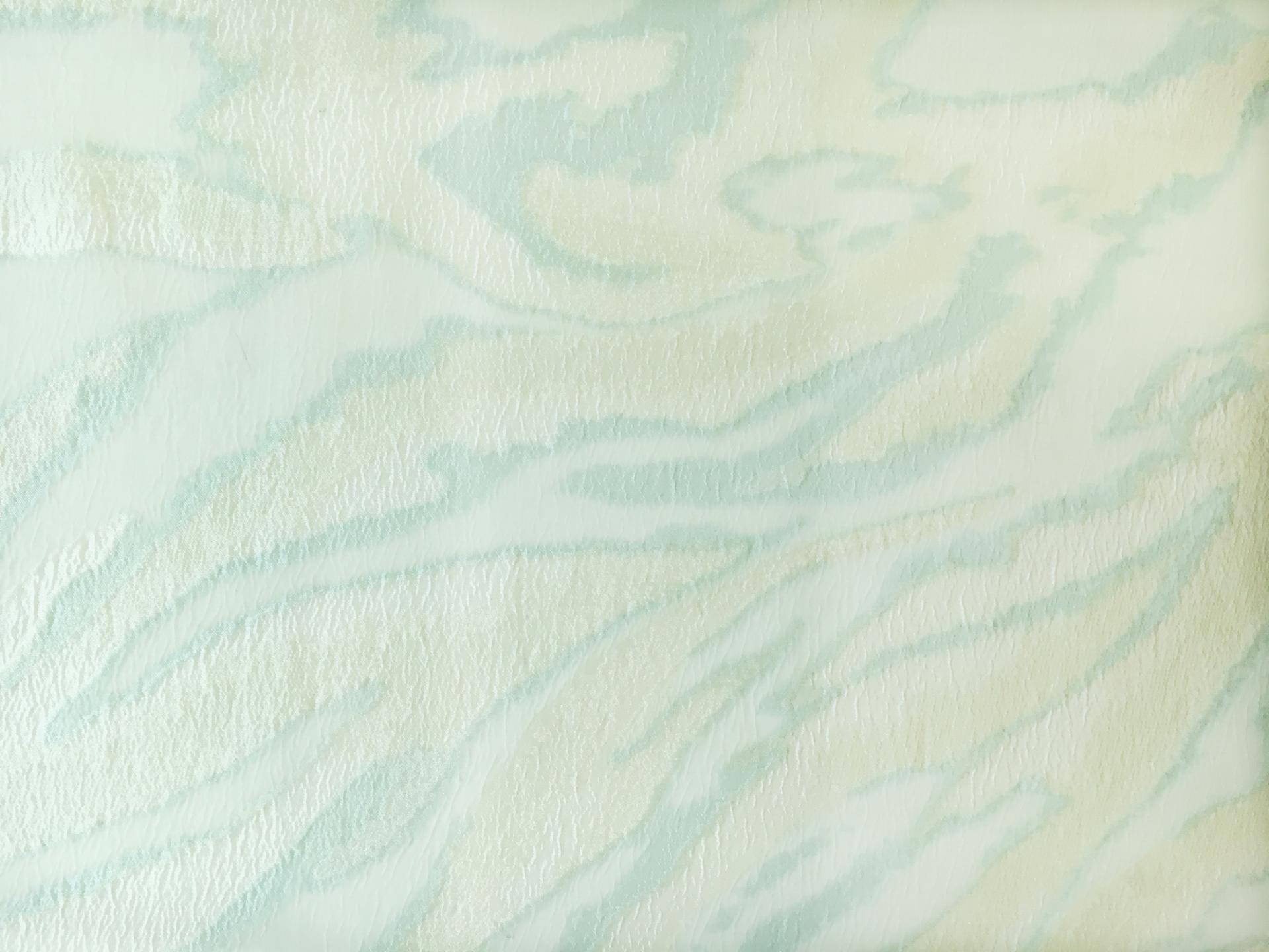 Silk and Viscose Blend Fil Coupé Organza with Pastel Swirls0