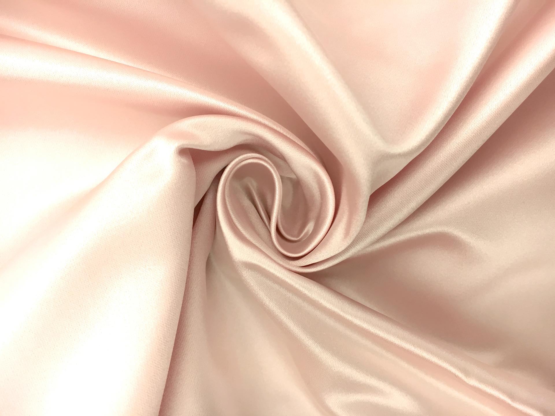 Italian Silk Duchesse Satin in Blush