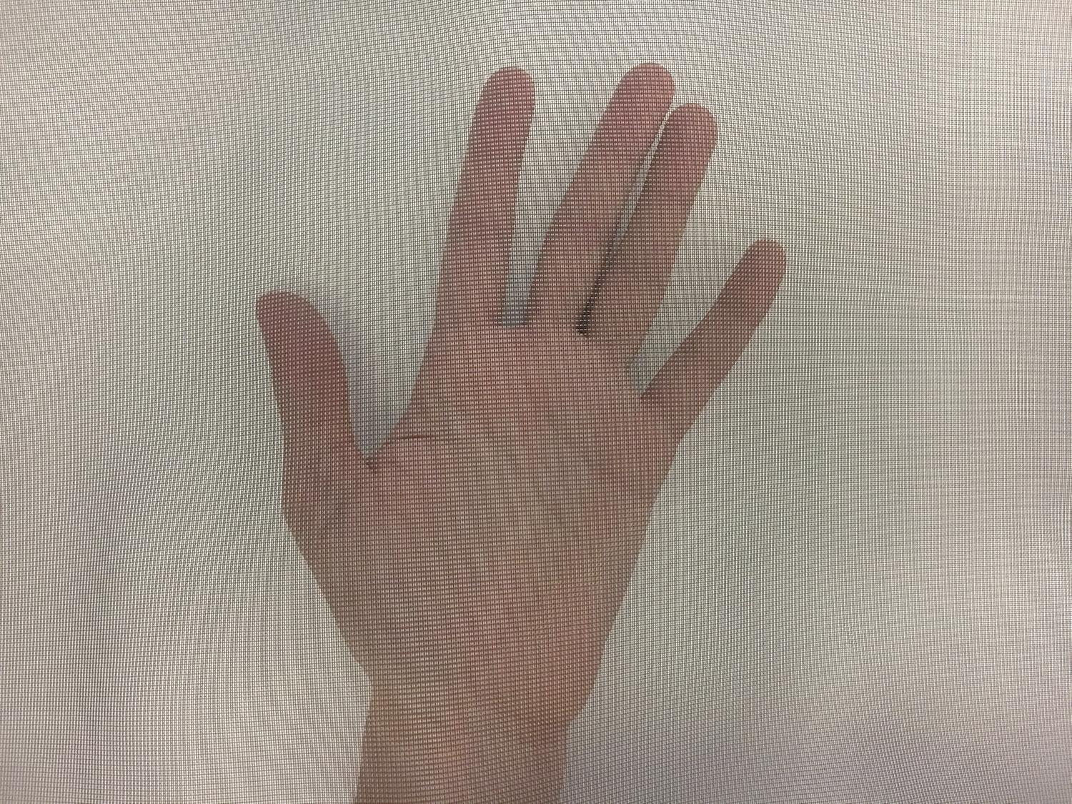 Italian Nylon Blend Mesh in Black Grey2