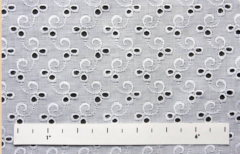 Cotton Eyelet in White0