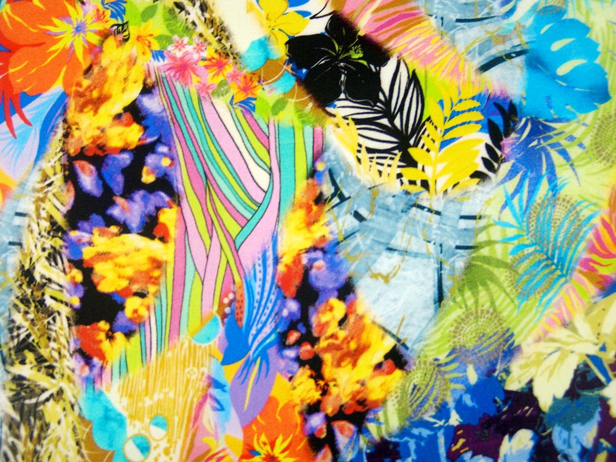 Printed Silk Charmeuse0