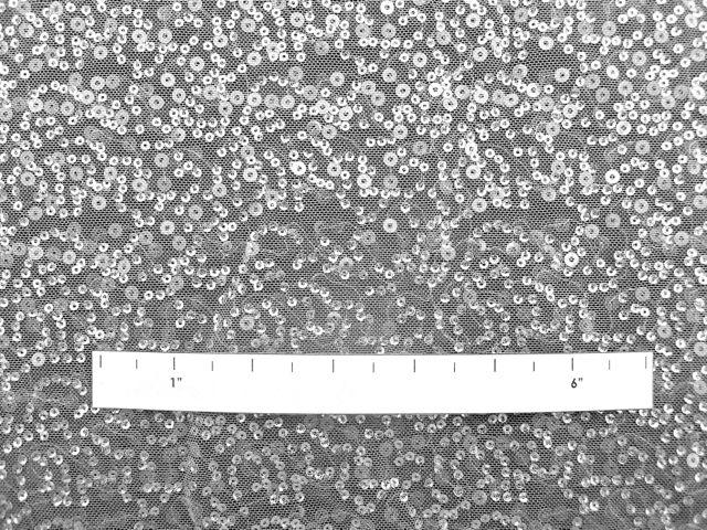 Transparent Sequins on White Tulle 2