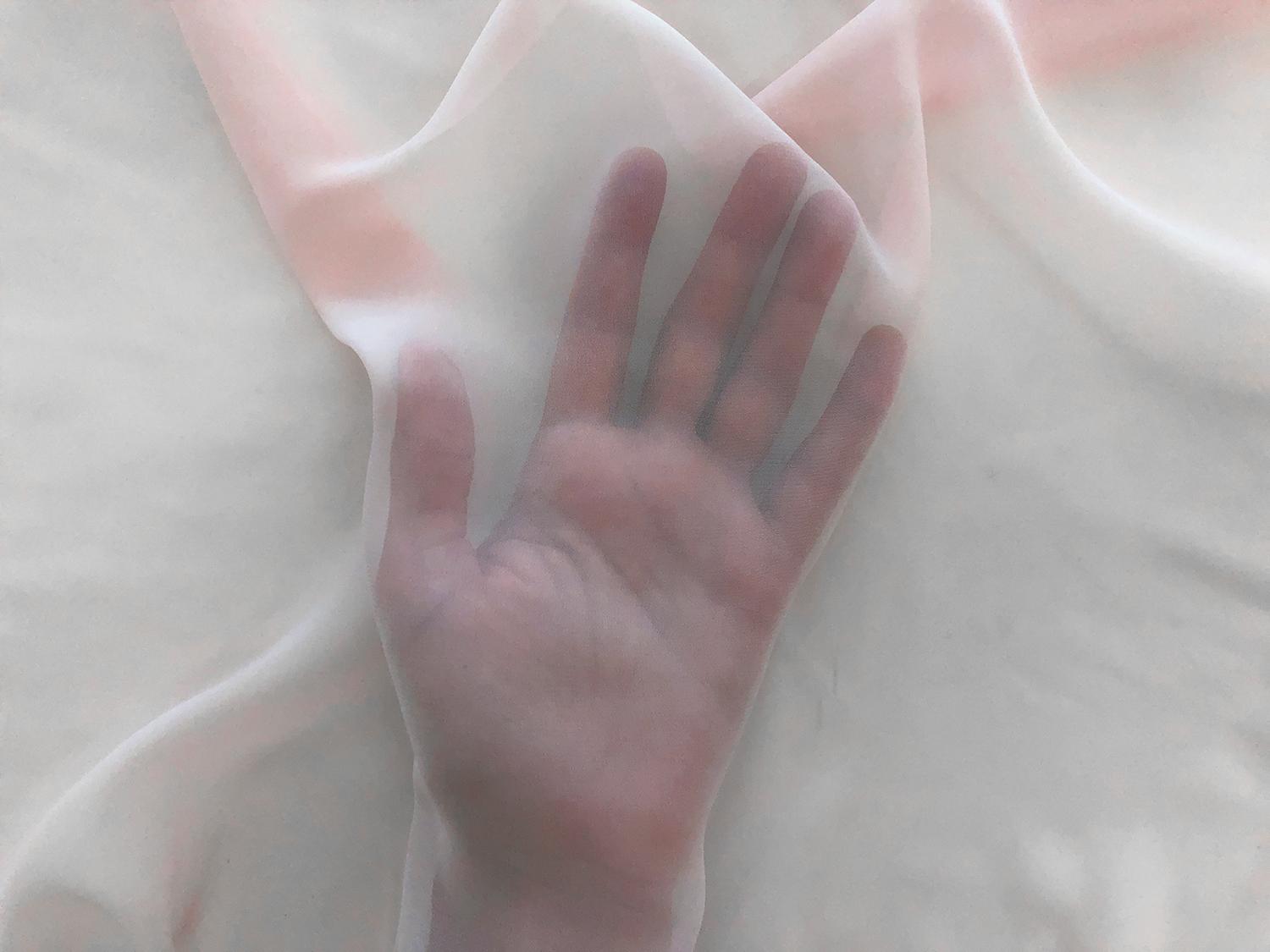 Japanese Polyester Chiffon in Pastel Pink2