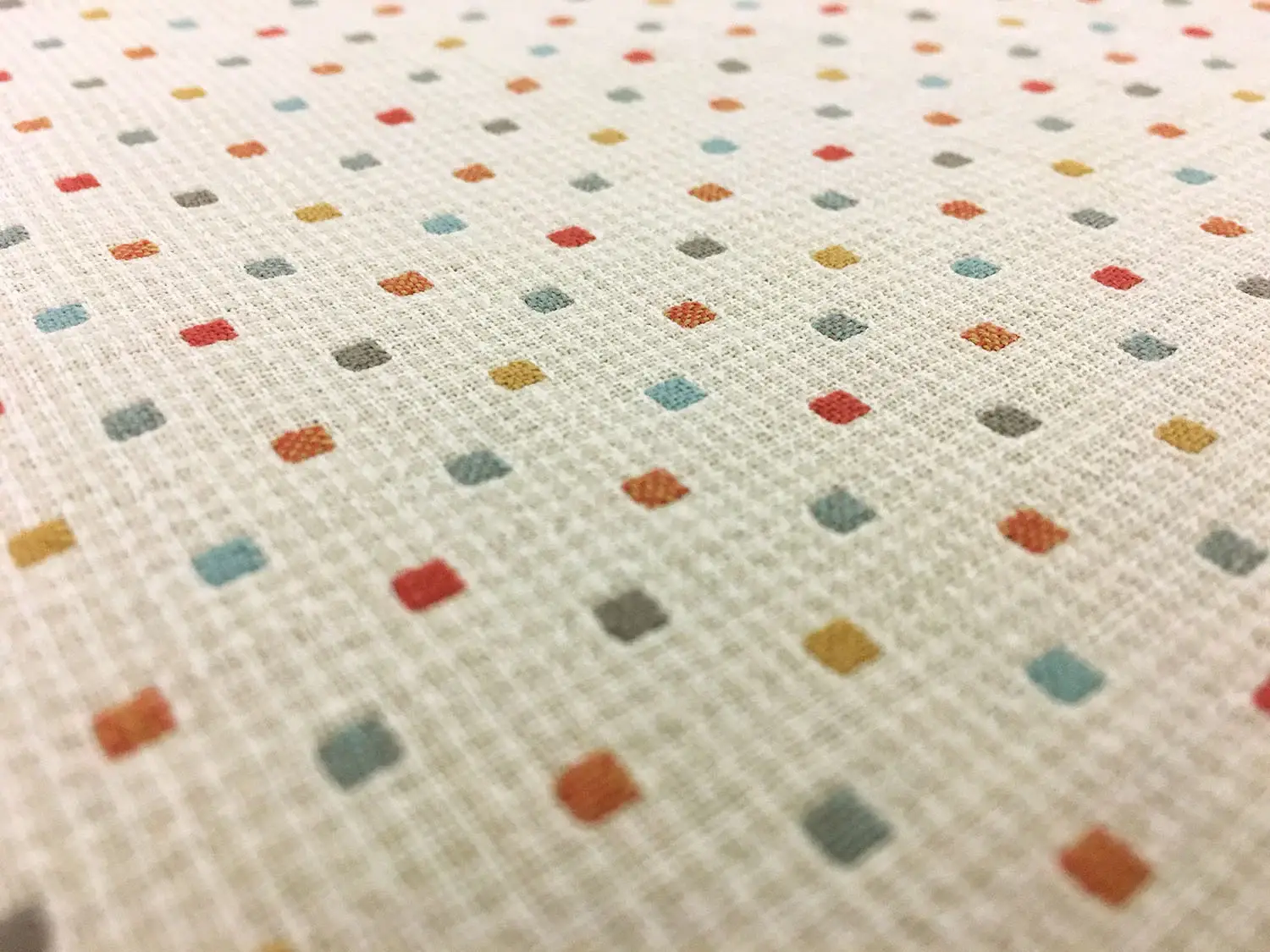 Japanese Cotton Woven Novelty With Little Multicolor Squares 2