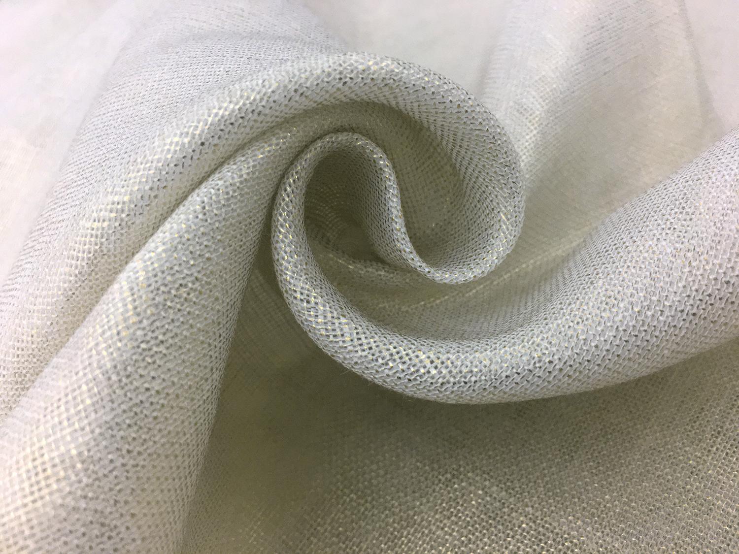 Metallic Coated Linen Mesh in Sundrop Gold1