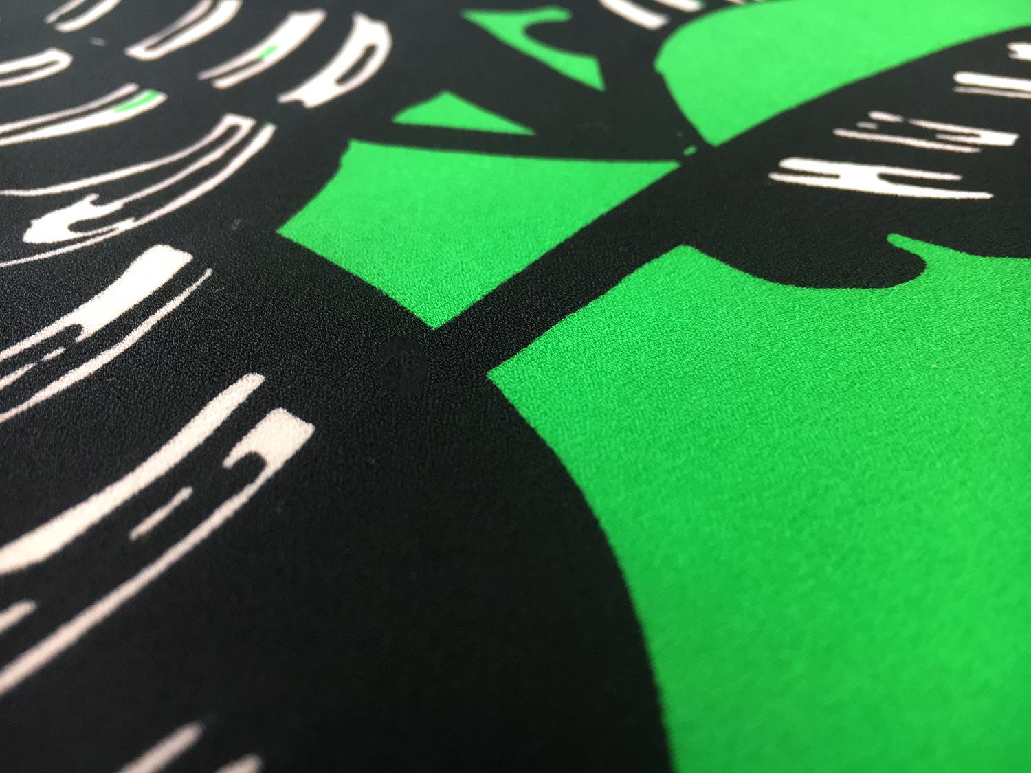 Poly Double Georgette Leaves Print2