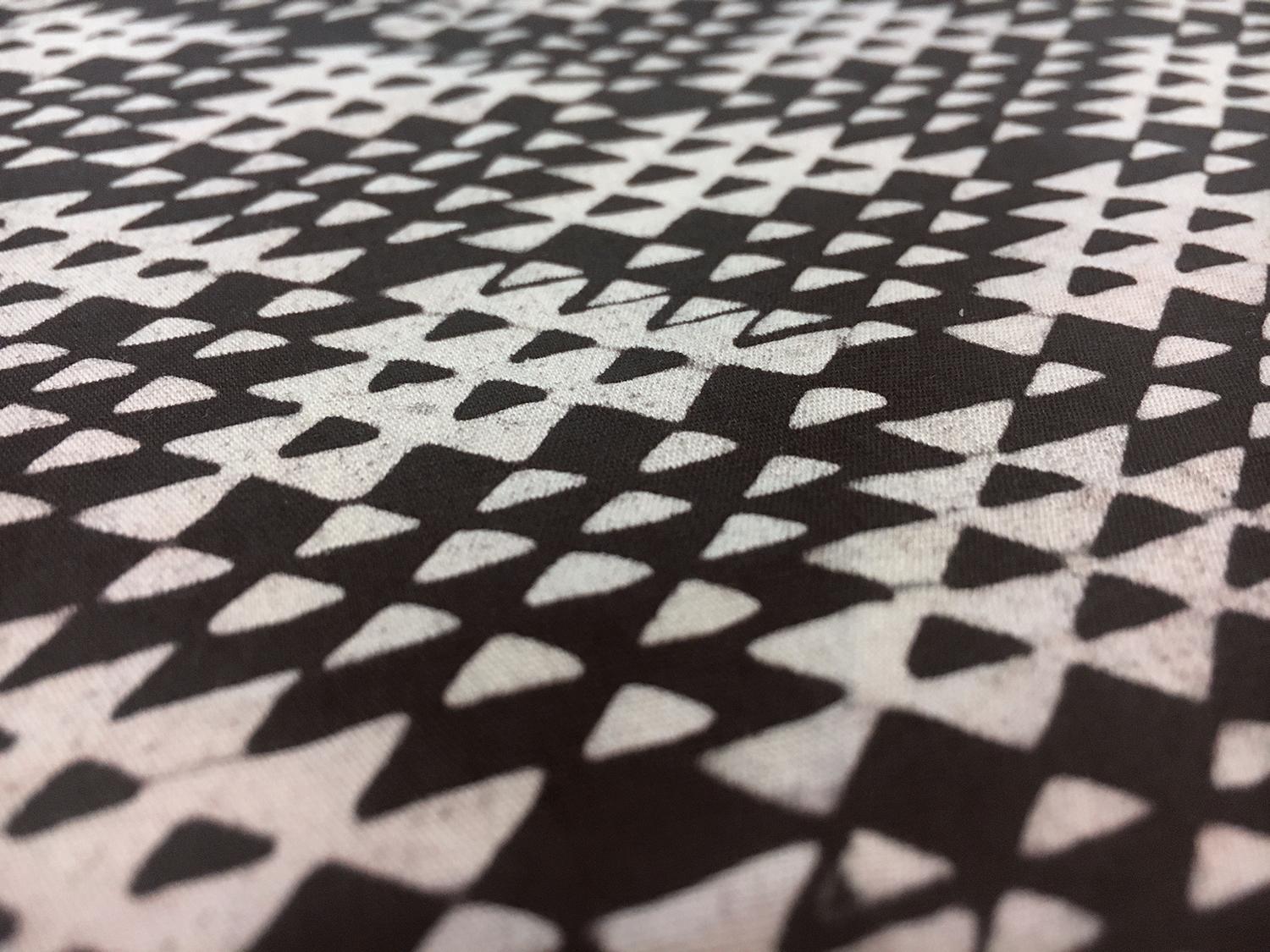Cotton Batik with Triangles Pattern in Bison2