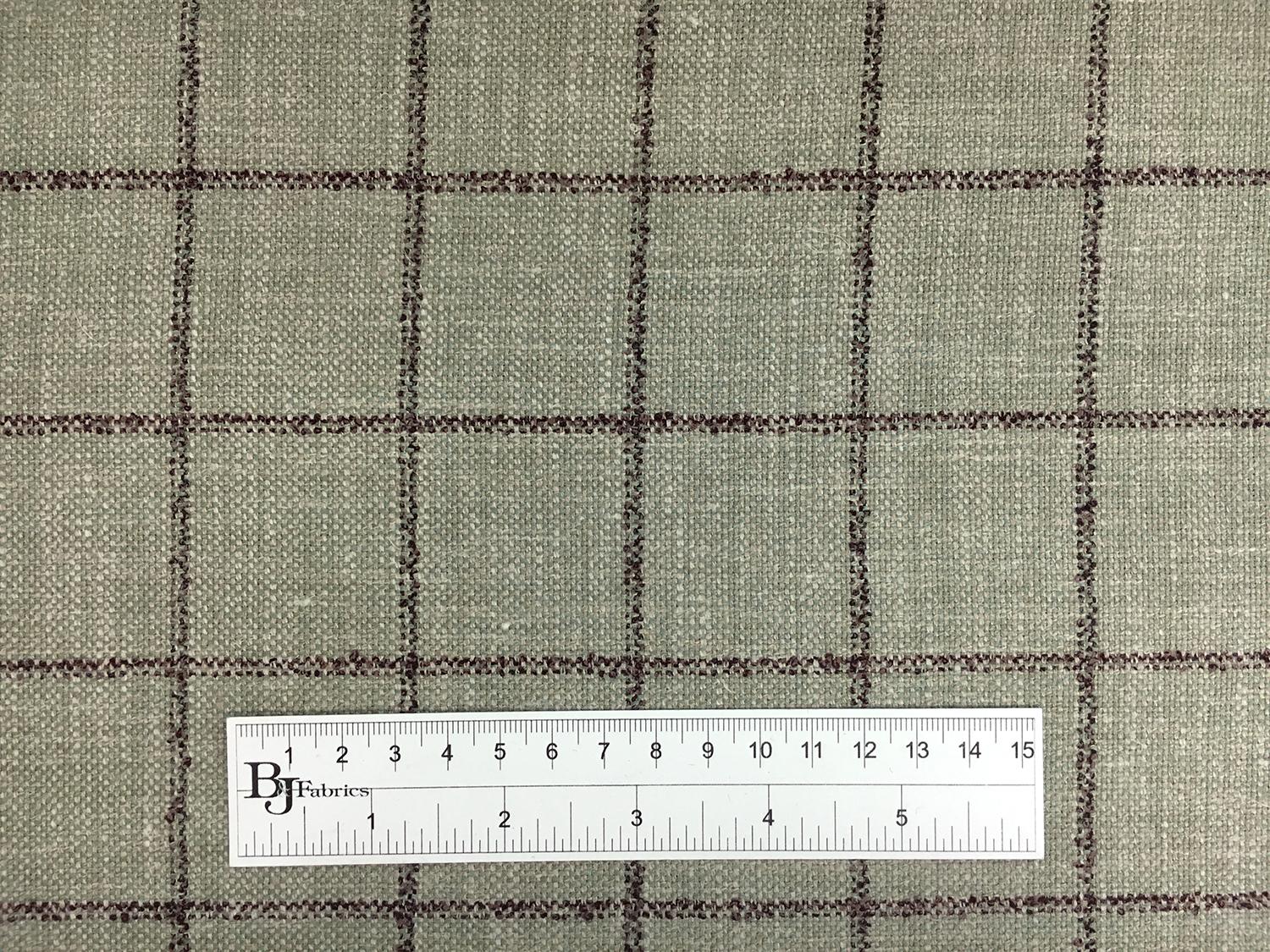 Italian Silk Linen Wool Blend Window Pane in Sage3
