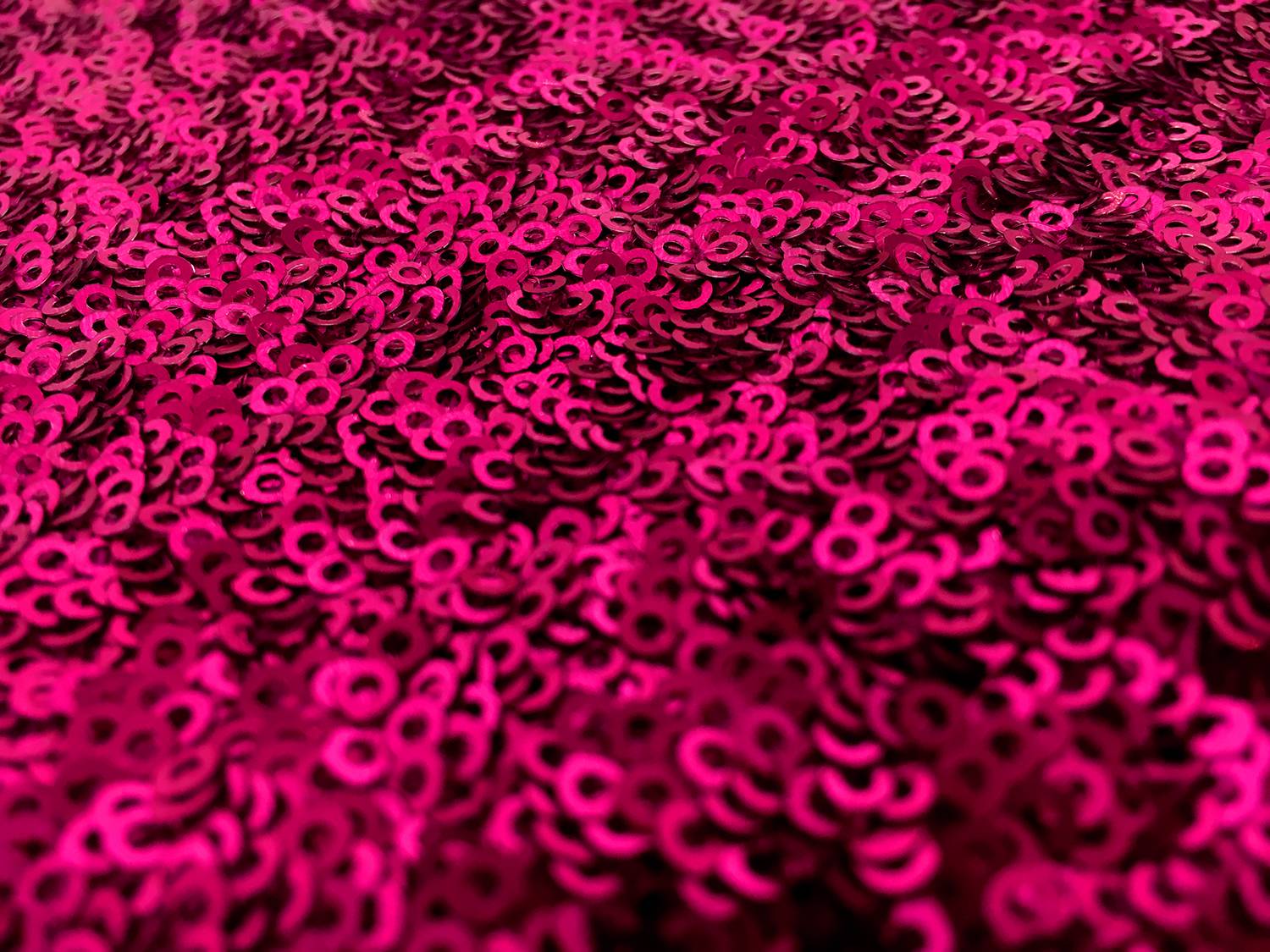 Mini Sequins on Stretch Tulle in Raspberry 0