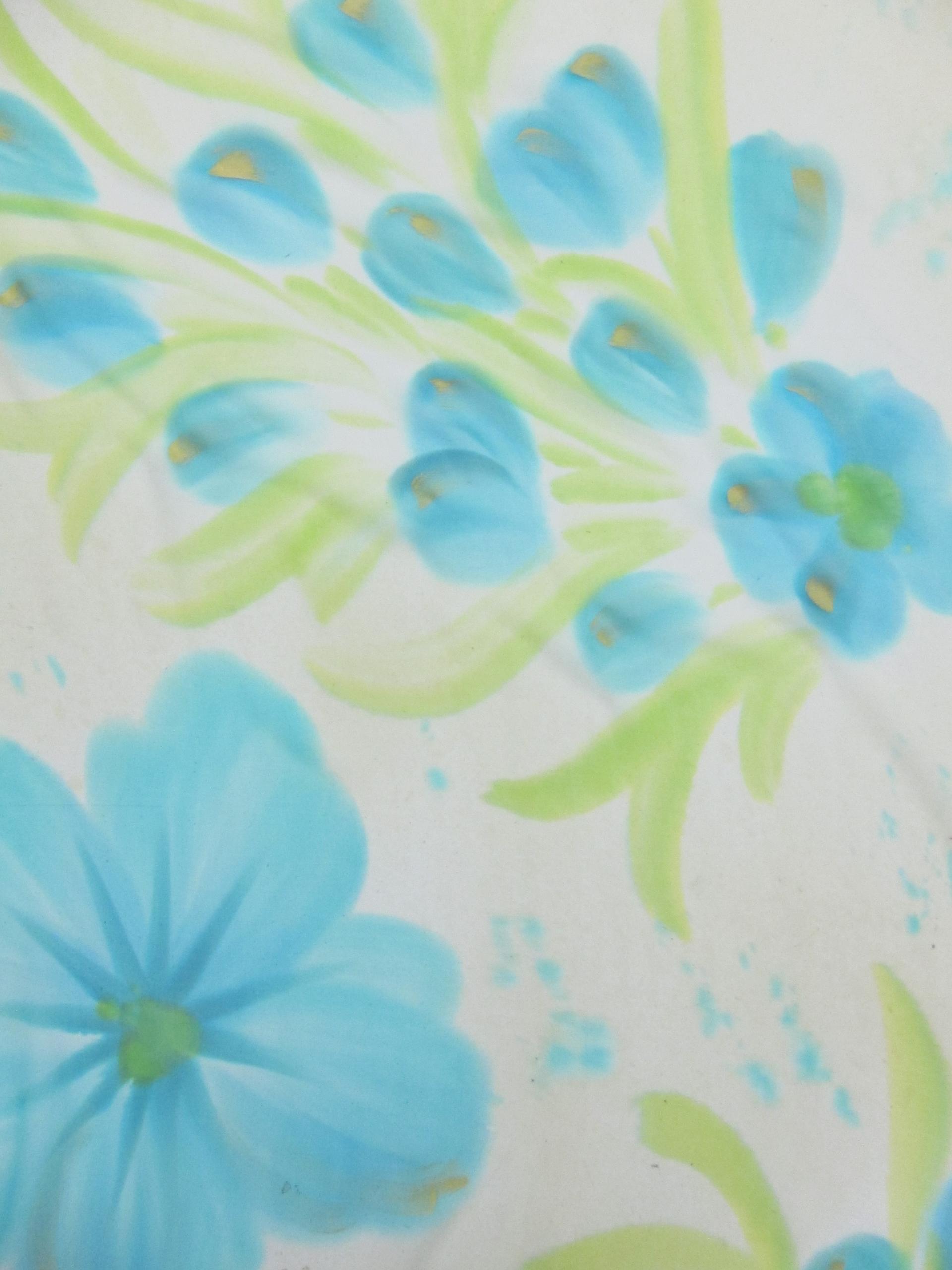 Hand Painted Silk Chiffon0