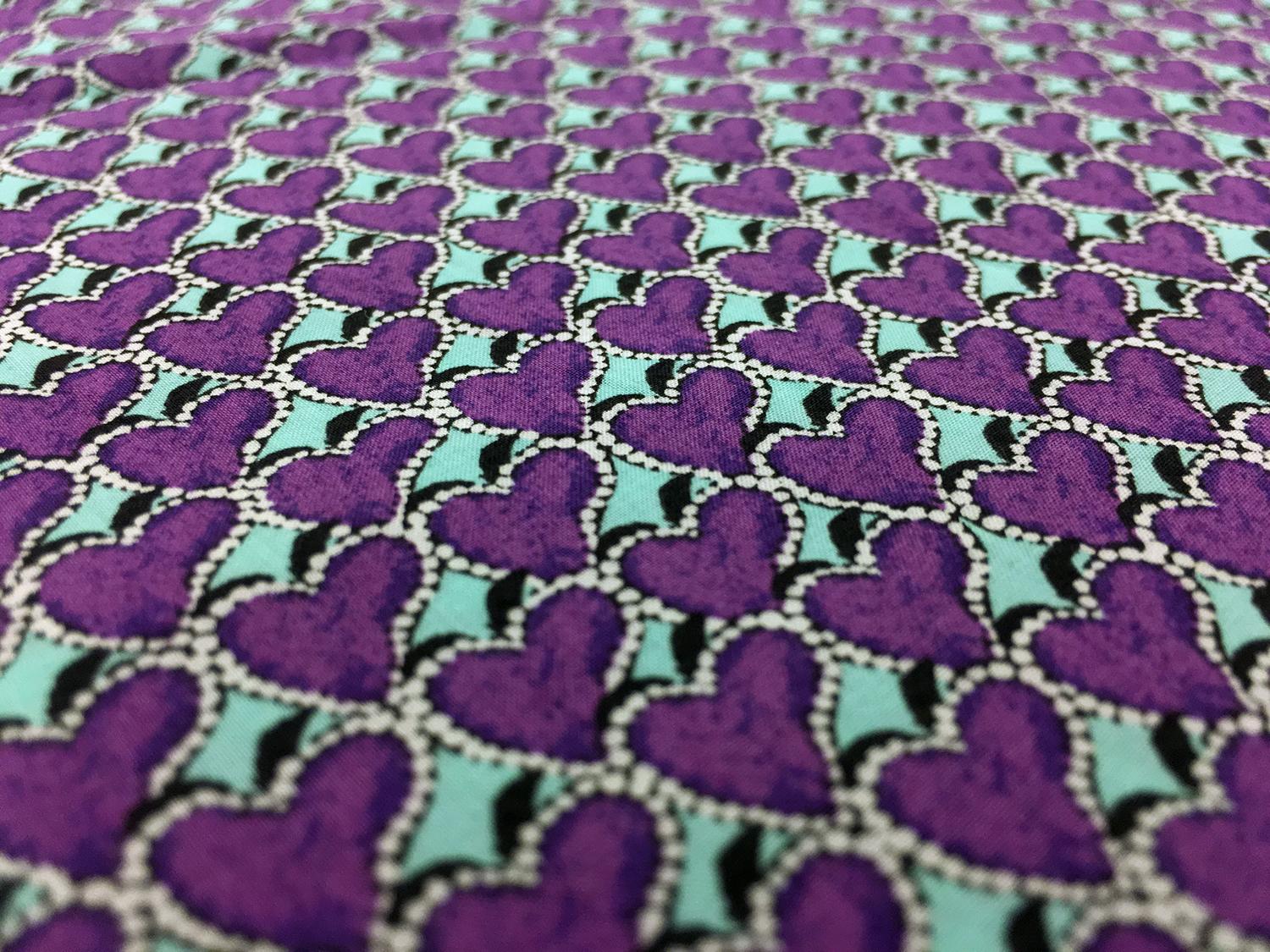 Liberty Of London Cotton Lawn Print with Hearts Repeat2