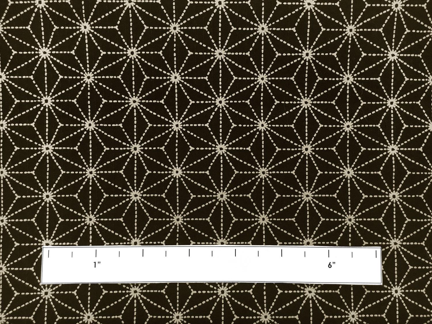 Japanese Textured Cotton Print With Pinstripe Stars1