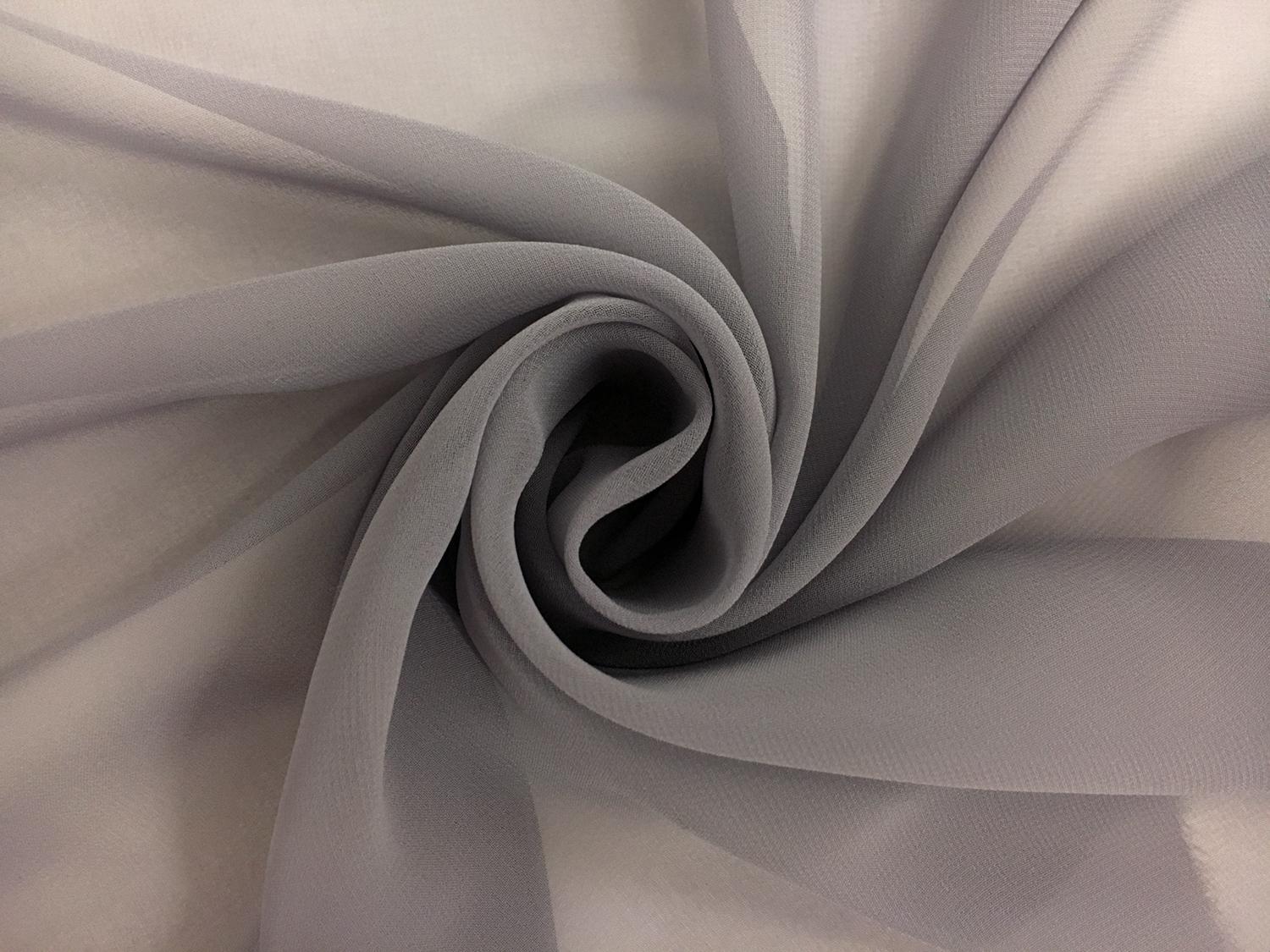 Japanese Polyester Chiffon in Taupe Grey1