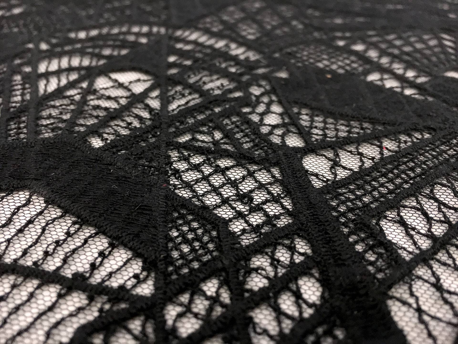 Novelty Embroidered Tulle with Art Deco Geometrics2