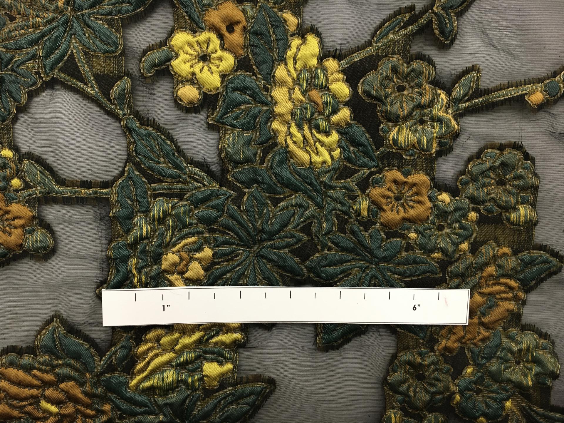 Silk Organza with Floral Fil Coupé1