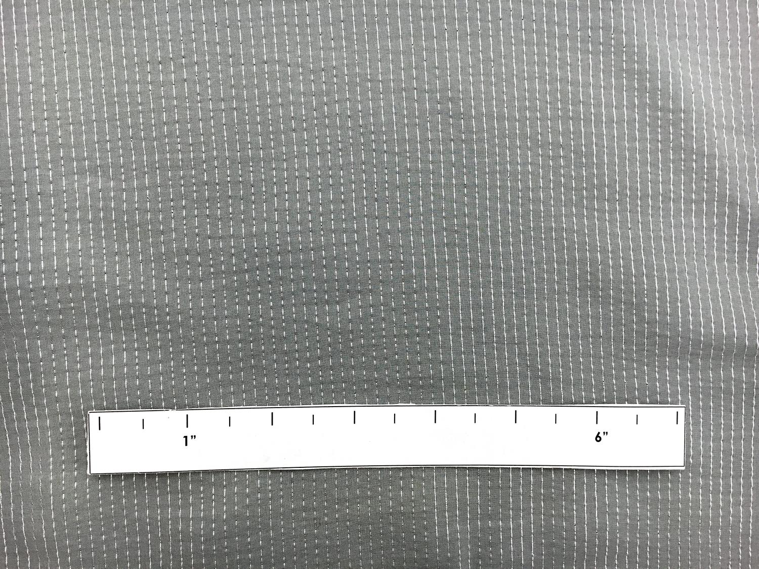 Silver Metallic Striped Silk Chiffon1