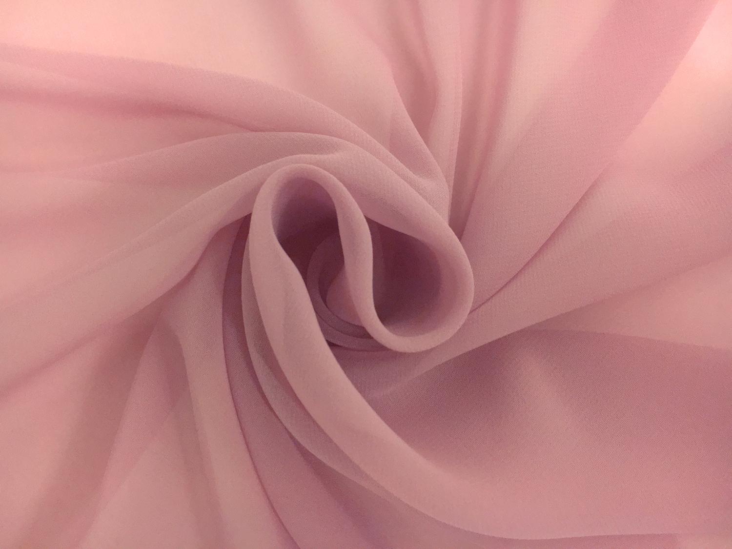 Japanese Polyester Chiffon in Puce Pink1