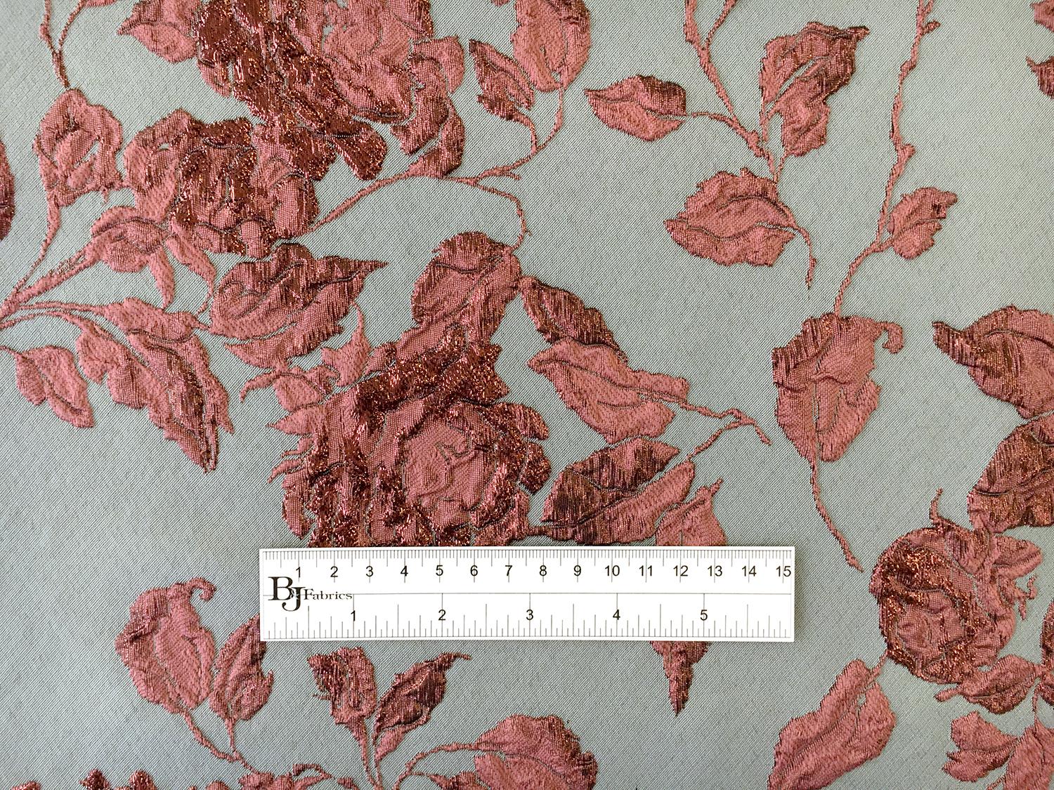 Swiss Metallic Brocade with Rose Degradé Patterns1