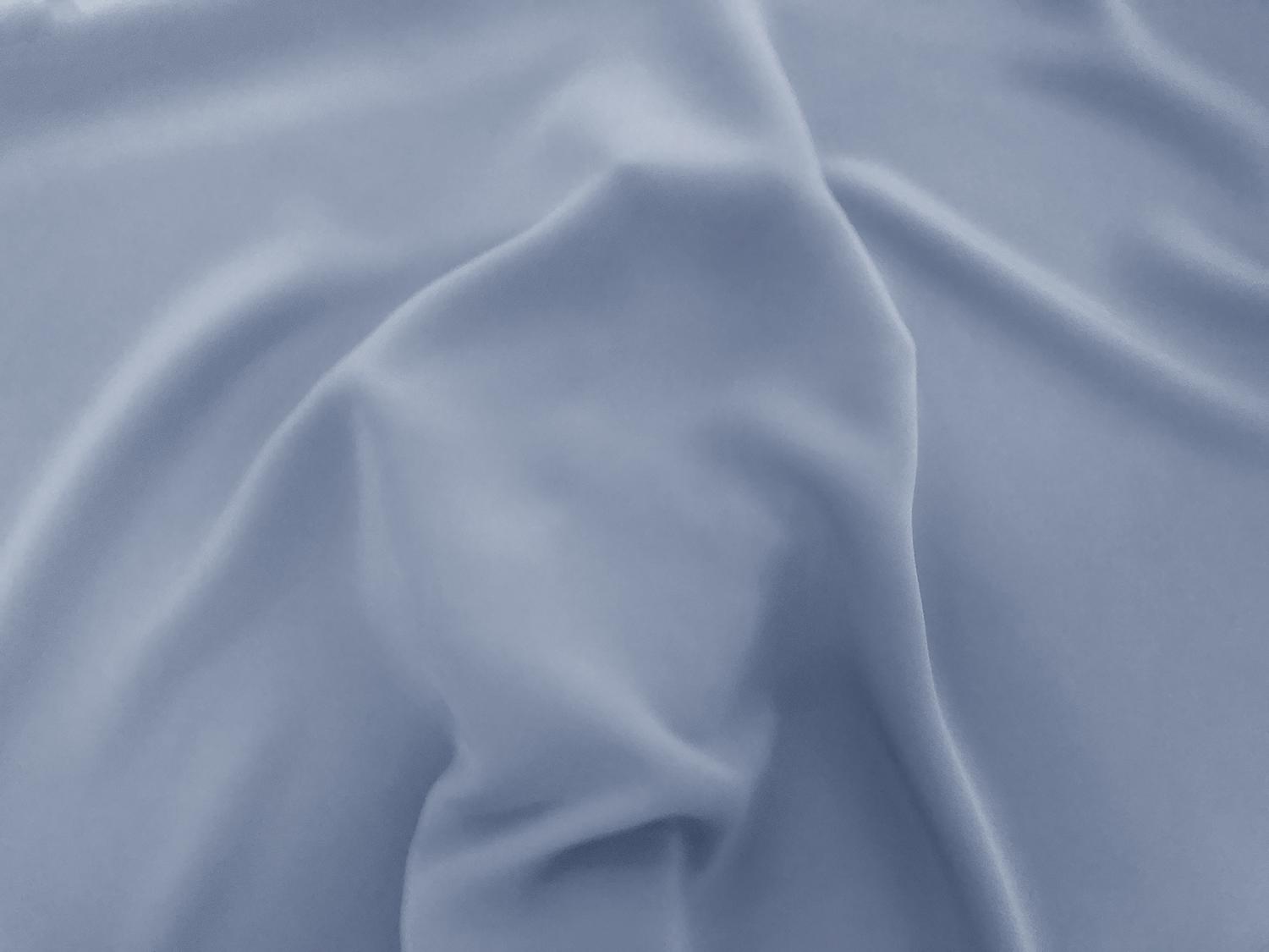 Polyester Powder Crepe De Chine in Ciel Blue2