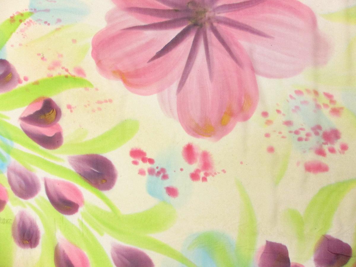 Hand Painted Silk Chiffon0