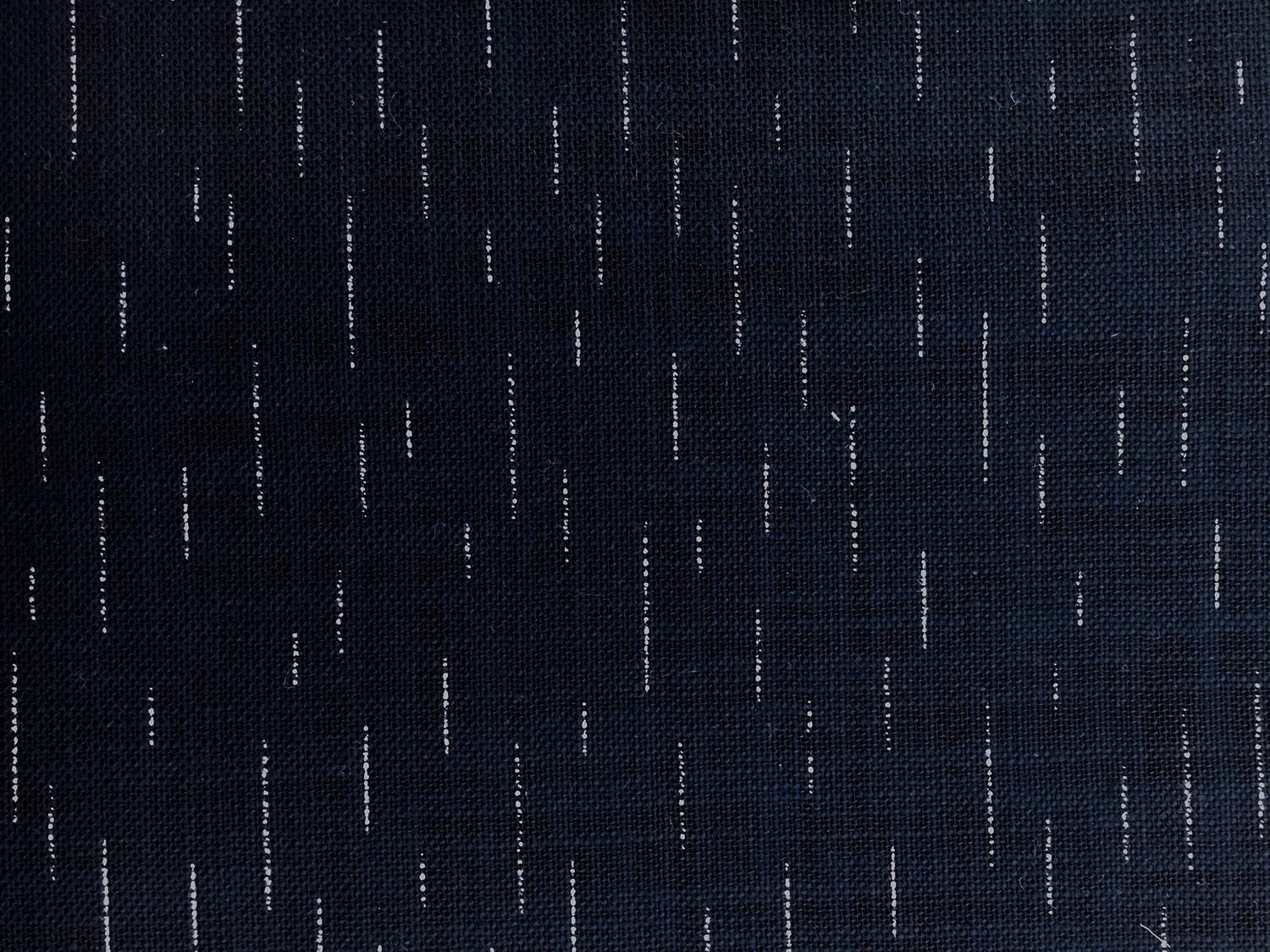 Japanese Printed Midweight Cotton with Small White Lines 0
