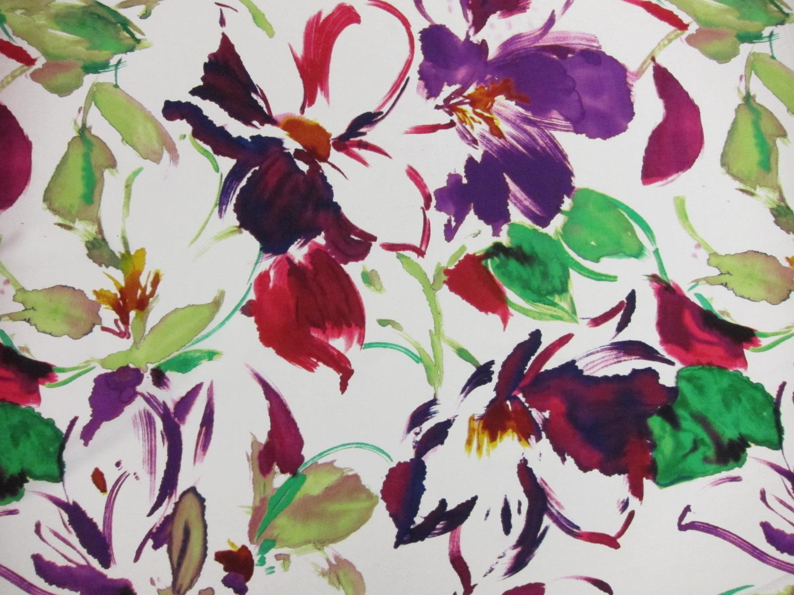 Printed Silk Charmeuse0