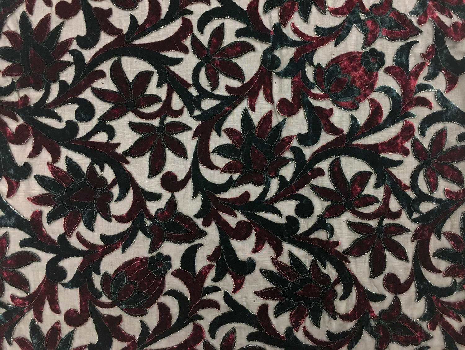 Burnout Velvet With Modern Floral Pattern0