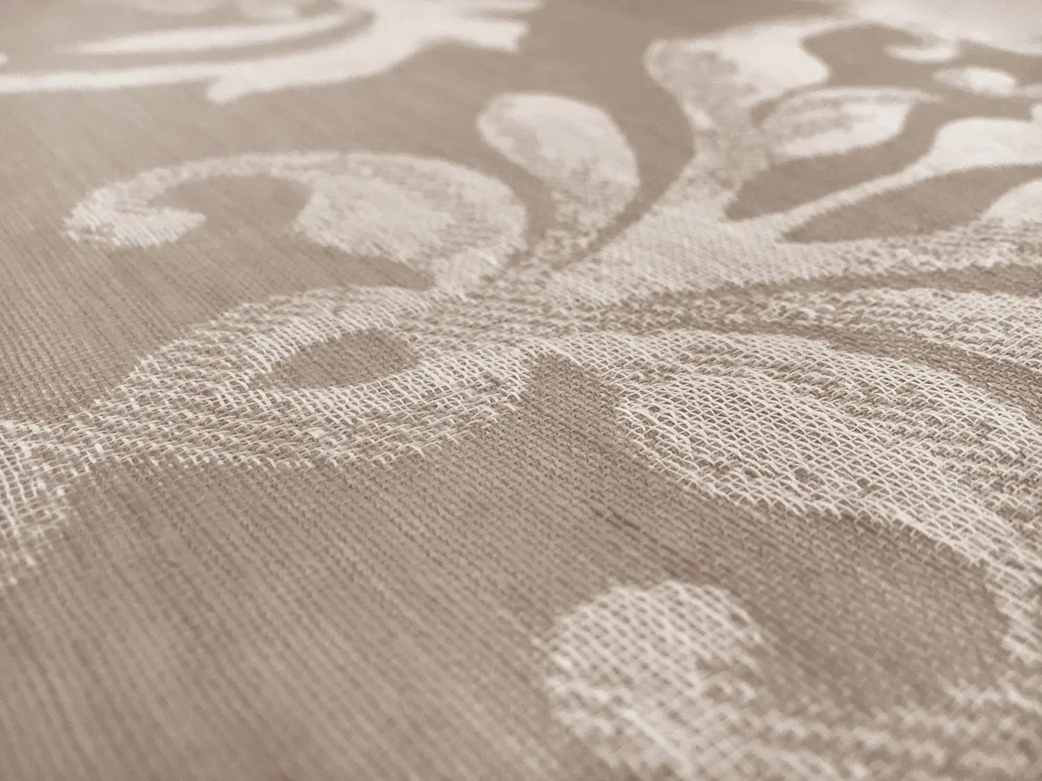 Poly Linen Double Gauze Filigree Damask in Blush4