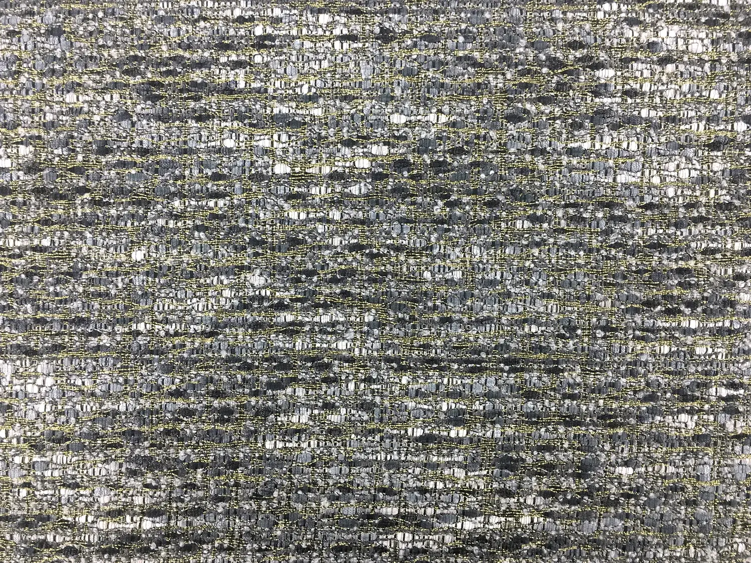 Viscose Cotton Lurex Tweed in Greys and Gold2