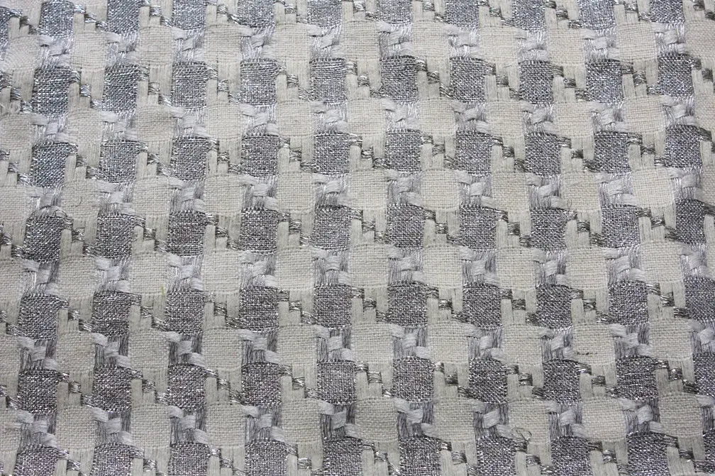 Metallic Cotton in Ivory and Silver